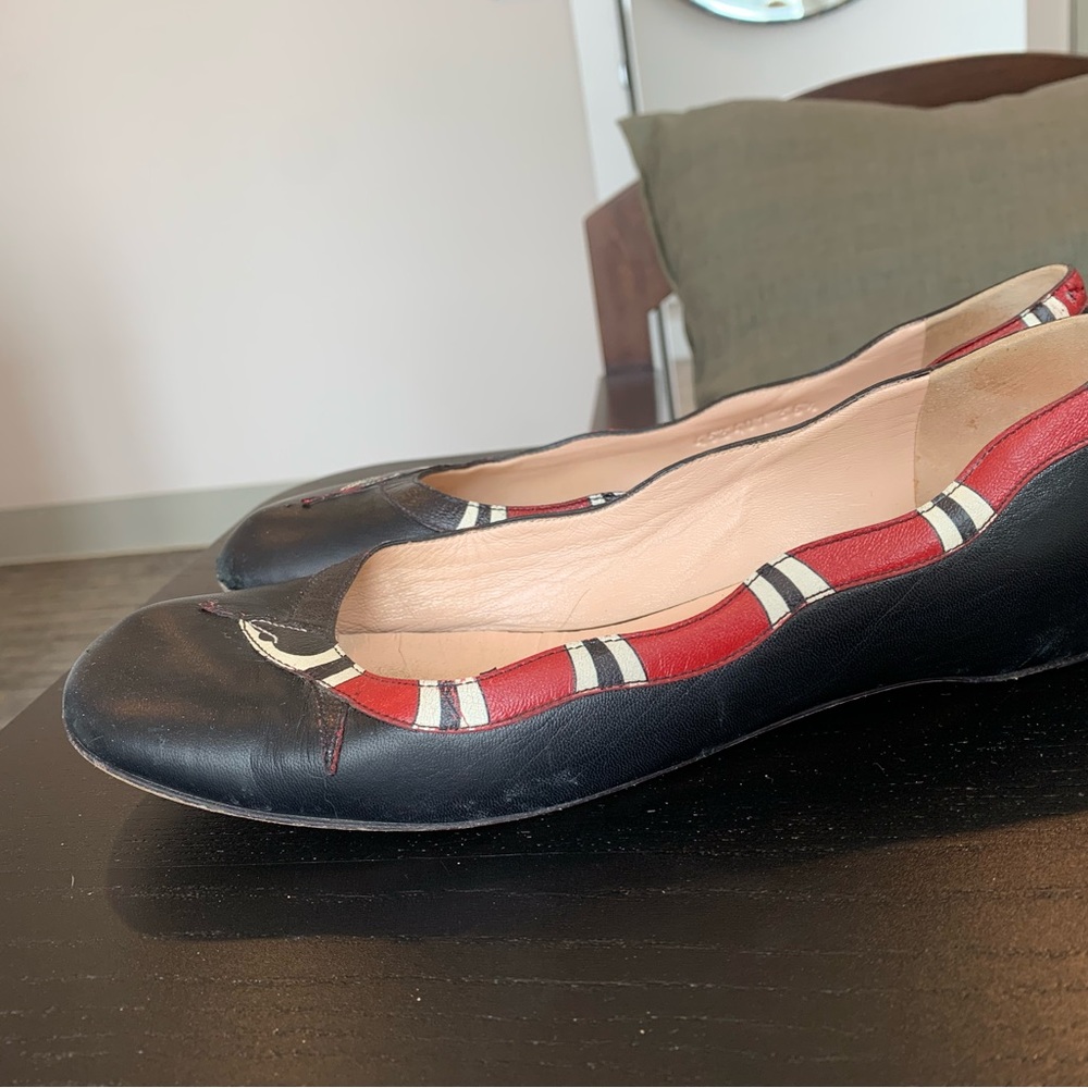 Gucci king snake flats